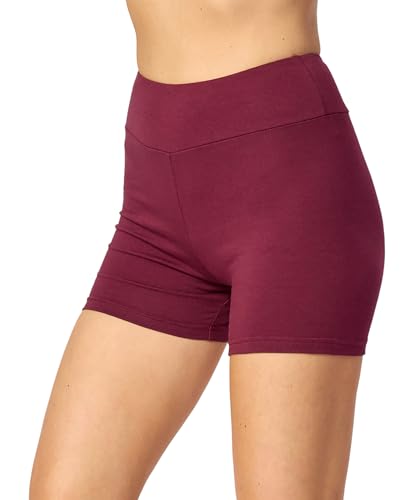 Merry Style Damen Shorts Radlerhose Unterhose Hotpants Kurze Hose Boxershorts aus Baumwolle MS10-359(Weinrot,XXL) von Merry Style