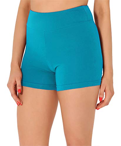 Merry Style Damen Shorts Radlerhose Unterhose Hotpants Kurze Hose Boxershorts aus Baumwolle MS10-359 (Dunkeltürkis, L) von Merry Style