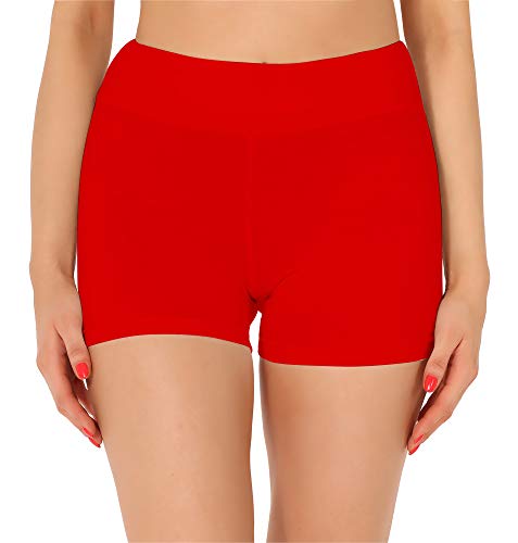 Merry Style Damen Shorts Radlerhose Unterhose Hotpants Kurze Hose Boxershorts aus Baumwolle MS10-359 (Rot, S) von Merry Style