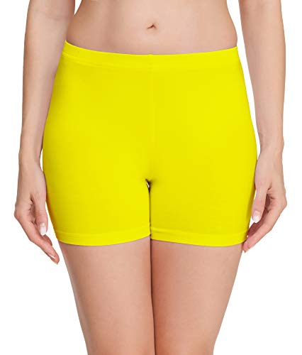 Merry Style Damen Shorts Radlerhose Unterhose Hotpants Kurze Hose Boxershorts aus Baumwolle MS10-392 (Gelb, S) von Merry Style