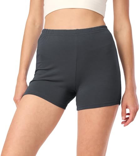 Merry Style Damen Shorts Radlerhose Unterhose Hotpants Kurze Hose Boxershorts aus Baumwolle MS10-392 (Graphite, S) von Merry Style