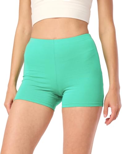 Merry Style Damen Shorts Radlerhose Unterhose Hotpants Kurze Hose Boxershorts aus Baumwolle MS10-392 (Minze, M) von Merry Style