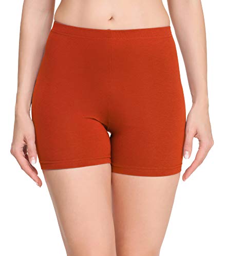 Merry Style Damen Shorts Radlerhose Unterhose Hotpants Kurze Hose Boxershorts aus Baumwolle MS10-392 (Rost, L) von Merry Style