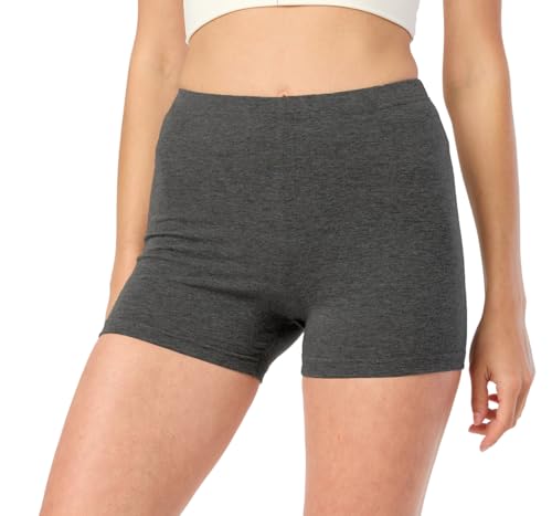 Merry Style Damen Shorts Radlerhose Unterhose Hotpants Kurze Hose Boxershorts aus Baumwolle MS10-392 (Dunkelmelange, L) von Merry Style