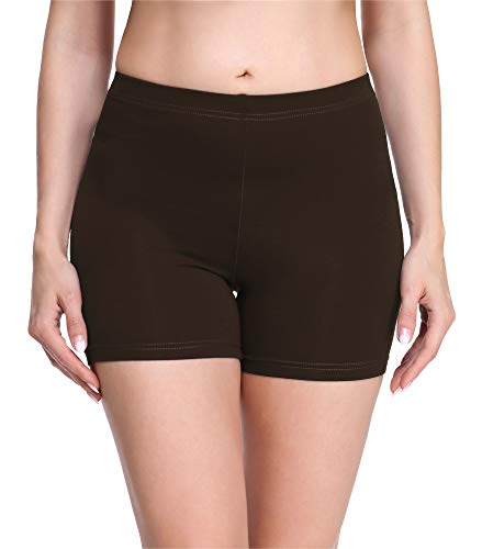 Merry Style Damen Shorts Radlerhose Unterhose Hotpants Kurze Hose Boxershorts aus Viskose MS10-283(Braun,XS) von Merry Style