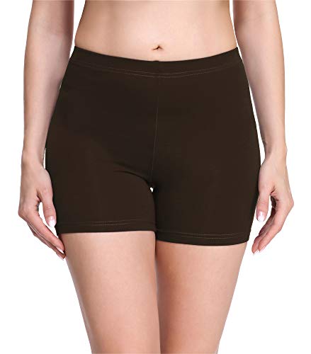 Merry Style Damen Shorts Radlerhose Unterhose Hotpants Kurze Hose Boxershorts aus Viskose MS10-283(Braun,XXL) von Merry Style