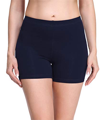 Merry Style Damen Shorts Radlerhose Unterhose Hotpants Kurze Hose Boxershorts aus Viskose MS10-283(Marineblau,L) von Merry Style