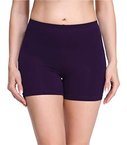 Merry Style Damen Shorts Radlerhose Unterhose Hotpants Kurze Hose Boxershorts aus Viskose MS10-283(Pflaume,L) von Merry Style