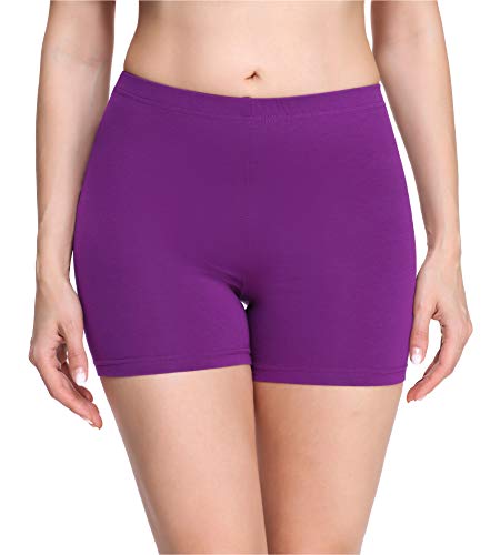 Merry Style Damen Shorts Radlerhose Unterhose Hotpants Kurze Hose Boxershorts aus Viskose MS10-283(Purpur,XL) von Merry Style