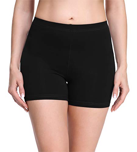 Merry Style Damen Shorts Radlerhose Unterhose Hotpants Kurze Hose Boxershorts aus Viskose MS10-283(Schwarz,M) von Merry Style