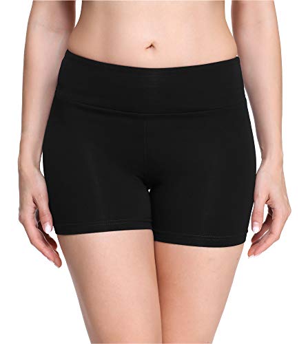 Merry Style Damen Shorts Radlerhose Unterhose Hotpants Kurze Hose Boxershorts aus Viskose MS10-284(Schwarz,M) von Merry Style