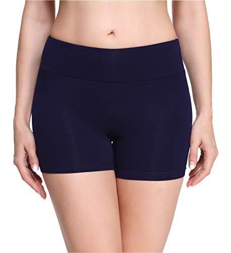 Merry Style Damen Shorts Radlerhose Unterhose Hotpants Kurze Hose Boxershorts aus Viskose MS10-284(Marineblau,S) von Merry Style