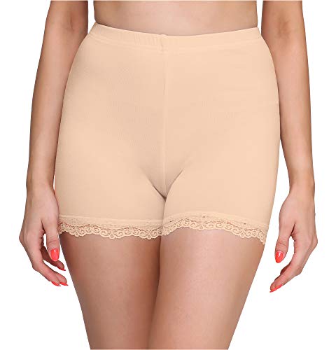 Merry Style Damen Shorts Radlerhose Unterhose Hotpants Kurze Hose Boxershorts aus Viskose MS10-294 (Beige, XL) von Merry Style