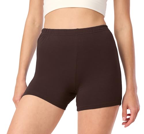 Merry Style Damen Shorts Radlerhose Unterhose Hotpants Kurze Hose Boxershorts aus Viskose MS10-391 (Braun, 3XL) von Merry Style