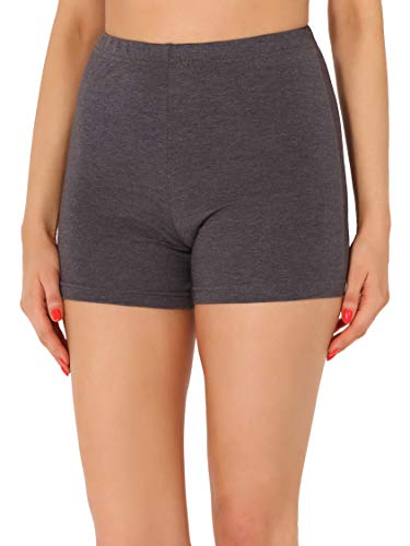 Merry Style Damen Shorts Radlerhose Unterhose Hotpants Kurze Hose Boxershorts aus Viskose MS10-391 (Dunkelmelange, XS) von Merry Style