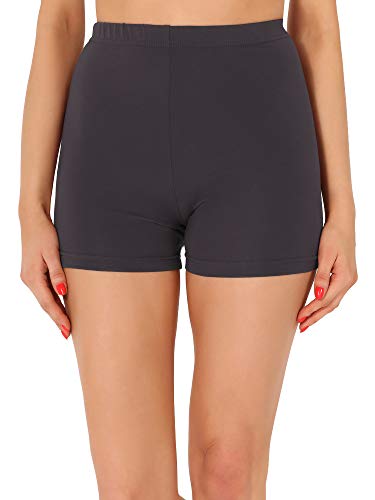 Merry Style Damen Shorts Radlerhose Unterhose Hotpants Kurze Hose Boxershorts aus Viskose MS10-391 (Graphite, 3XL) von Merry Style