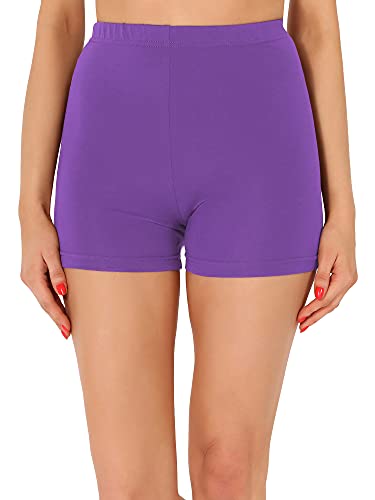 Merry Style Damen Shorts Radlerhose Unterhose Hotpants Kurze Hose Boxershorts aus Viskose MS10-391 (Purpur, XXL) von Merry Style