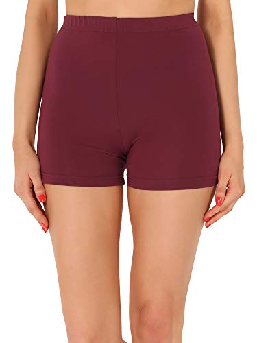 Merry Style Damen Shorts Radlerhose Unterhose Hotpants Kurze Hose Boxershorts aus Viskose MS10-391 (Weinrot, XL) von Merry Style