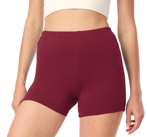 Merry Style Damen Shorts Radlerhose Unterhose Hotpants Kurze Hose Boxershorts aus Viskose MS10-391 (Weinrot, XL) von Merry Style