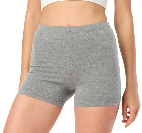 Merry Style Damen Shorts Radlerhose Unterhose Hotpants Kurze Hose Boxershorts aus Viskose MS10-391 (Melange, XS) von Merry Style