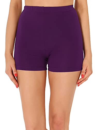 Merry Style Damen Shorts Radlerhose Unterhose Hotpants Kurze Hose Boxershorts aus Viskose MS10-391 (Pflaume, M) von Merry Style