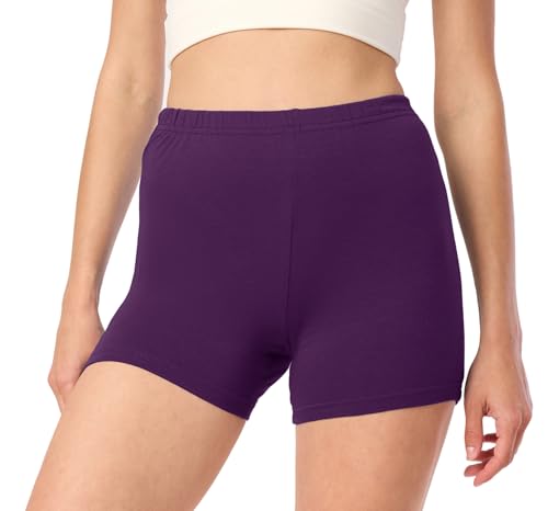 Merry Style Damen Shorts Radlerhose Unterhose Hotpants Kurze Hose Boxershorts aus Viskose MS10-391 (Pflaume, XS) von Merry Style