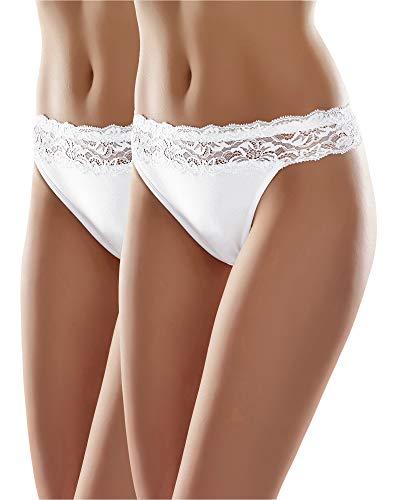 Merry Style Damen Slip MSGAB24 ((2Pack) Weiß, 36 (Herstellergröße: S)) von Merry Style