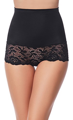 Merry Style Damen Slip Miederslip figurformend Bauch Weg Effekt Shapewear MS10-134 (Schwarz, 3XL) von Merry Style