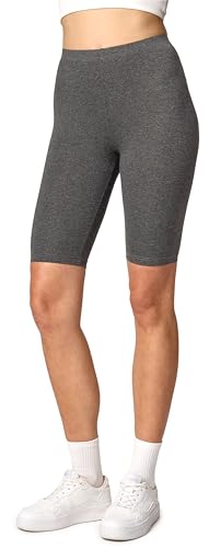 Merry Style Damen Sport Leggings kurz Sportleggings Radlerhose Sporthose aus Viskose MS10-145 (Dunkelmelange, M) von Merry Style