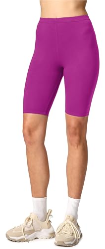 Merry Style Damen Sport Leggings kurz Sportleggings Radlerhose Sporthose aus Viskose MS10-145 (Fuchsie, XS) von Merry Style