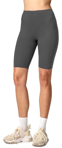 Merry Style Damen Sport Leggings kurz Sportleggings Radlerhose Sporthose aus Viskose MS10-145 (Graphite, M) von Merry Style