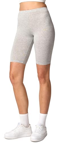 Merry Style Damen Sport Leggings kurz Sportleggings Radlerhose Sporthose aus Viskose MS10-145 (Melange, XS) von Merry Style