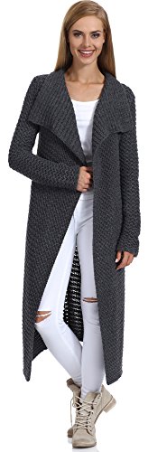 Merry Style Damen Strickjacke H4Z3L (Graphite, S/M) von Merry Style