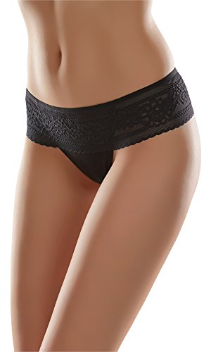Merry Style Damen String MSGAB161 (Schwarz, 38 (Herstellergröße: M)) von Merry Style