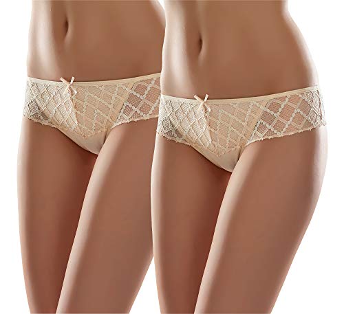 Merry Style Damen String MSGAB169 (Beige (2Pack), 38 (Herstellergröße: M)) von Merry Style