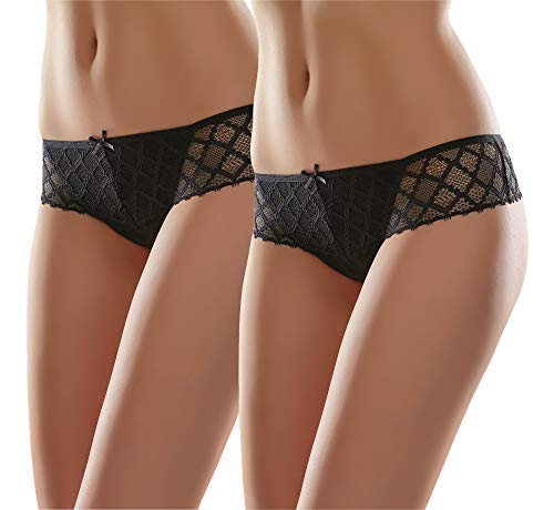 Merry Style Damen String MSGAB169 (Schwarz (2Pack), 36 (Herstellergröße: S)) von Merry Style