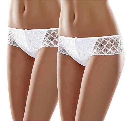 Merry Style Damen String MSGAB169 (Weiß (2Pack), 40 (Herstellergröße: L)) von Merry Style