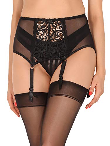 Merry Style Damen Strumpfgürtel MS10367GA (Schwarz3, M) von Merry Style