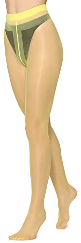 Merry Style Damen Strumpfhose 15 DEN MSFI017 (Gelb, 3-M) von Merry Style