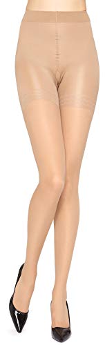 Merry Style Damen Strumpfhose 40 DEN mit eingearbeitetem stützendem Komfortboxer (150 DEN) MSGI023 (Daino, 2) von Merry Style