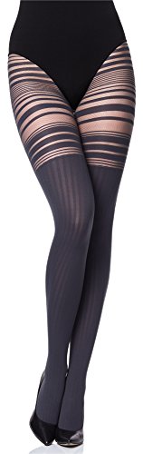 Merry Style Damen Strumpfhose MS 252(Graphite, L (40-44)) von Merry Style