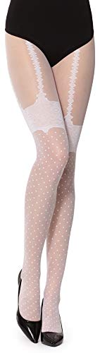 Merry Style Damen Strumpfhose MS 262 40 DEN (Bianco, XL (44-48)) von Merry Style