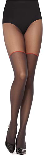 Merry Style Damen Strumpfhose Muster Overknee Optik mit Schleifen MSSST003 (Graphite, M) von Merry Style