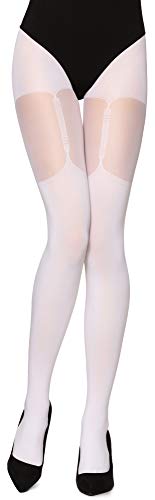 Merry Style Damen Strumpfhose MS 260 40 DEN (Weiß, XL (44-48)) von Merry Style
