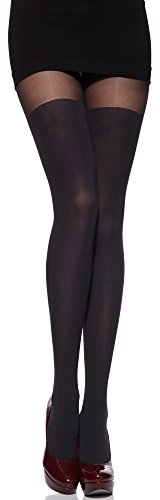 Merry Style Damen Strumpfhose mit Overknee Optik 80 DEN MSSSR01 (Graphite, 4 (40-44)) von Merry Style
