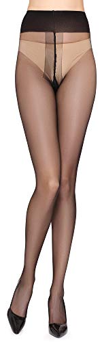 Merry Style Damen Strumpfhose ohne Boxershort mit niedriger Taillenhöhe und Komfortbund 20 DEN MSGI016 (Schwarz, 2) von Merry Style