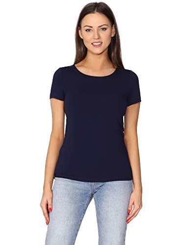 Merry Style Damen T-Shirt Kurzarm MS10-373 (Marineblau, L) von Merry Style