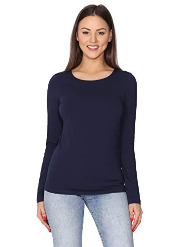 Merry Style Damen T-Shirt Langarm MS10-368 (Navy, XS) von Merry Style