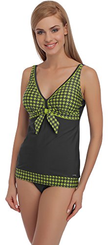 Merry Style Damen Tankini MS55 (Graphite/Grün, 38) von Merry Style