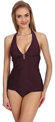 Merry Style Damen Tankini P227-30MIX (Weinrot, 44) von Merry Style